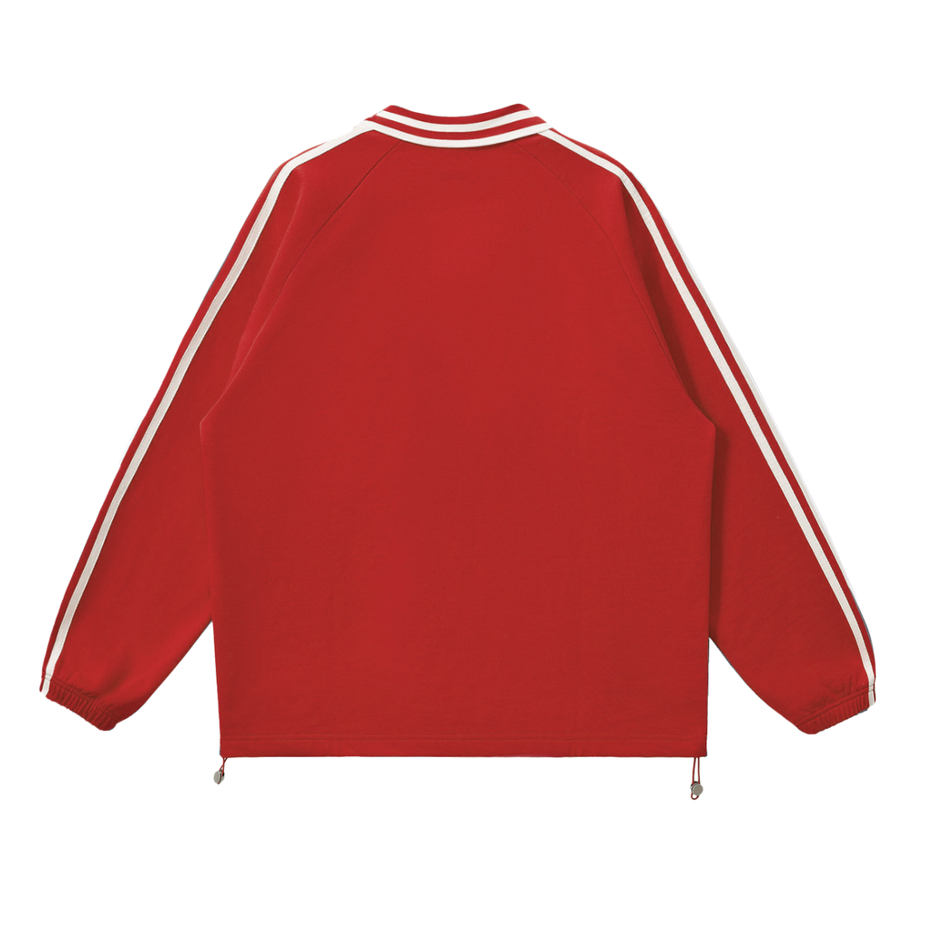 Pitch Vibes Striped Collar Sweatshirt