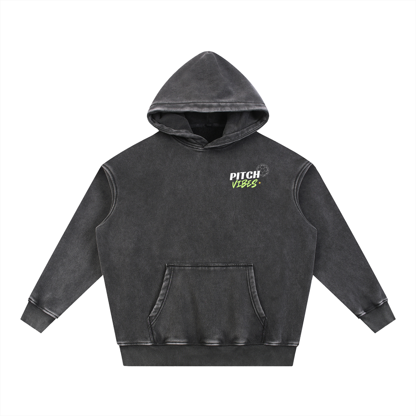 Snow Wash Fleece Oversize  Pitch Vibes Hoodie