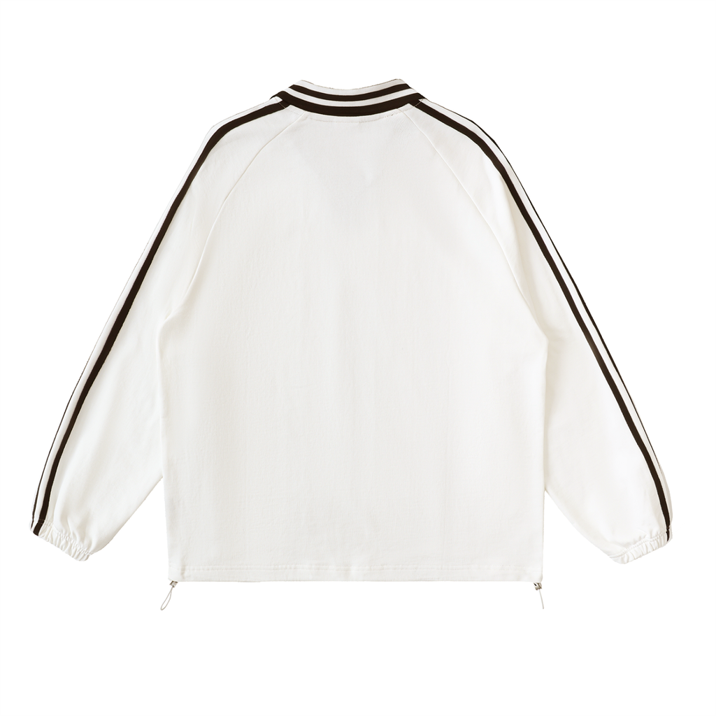 Pitch Vibes Striped Collar Sweatshirt